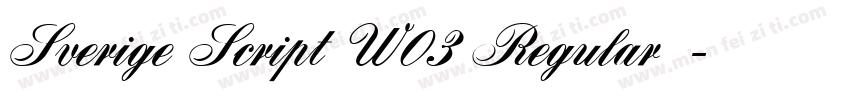 Sverige Script W03 Regular字体字体转换